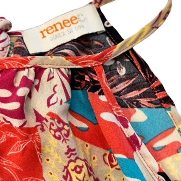 Renee C. Top Women's Size Small Sleeveless Tank‎ Blouse PATCHWORK BOHO COASTAL - Picture 8 of 10